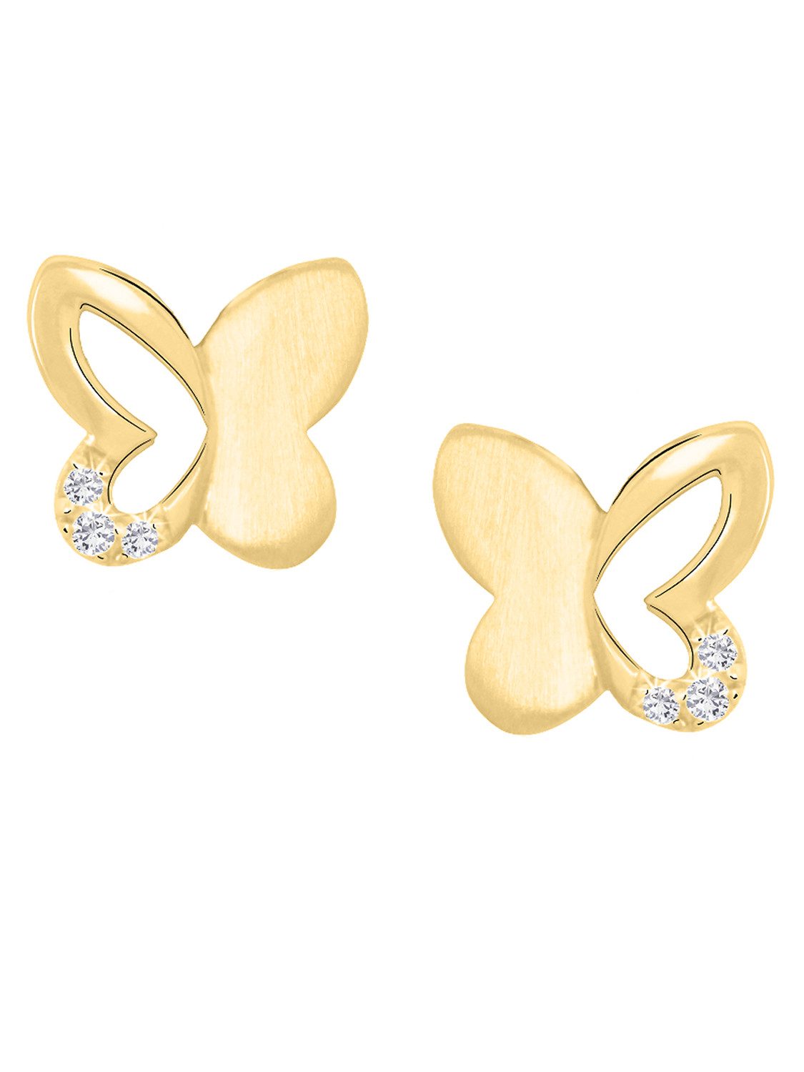 My Gold Paar Ohrstecker Mädchen Ohrringe Gold 333 (8 Karat) Schmetterling - Sweet Butterfly (Set, 2-tlg., inkl. Schmuckbox), Geschenke