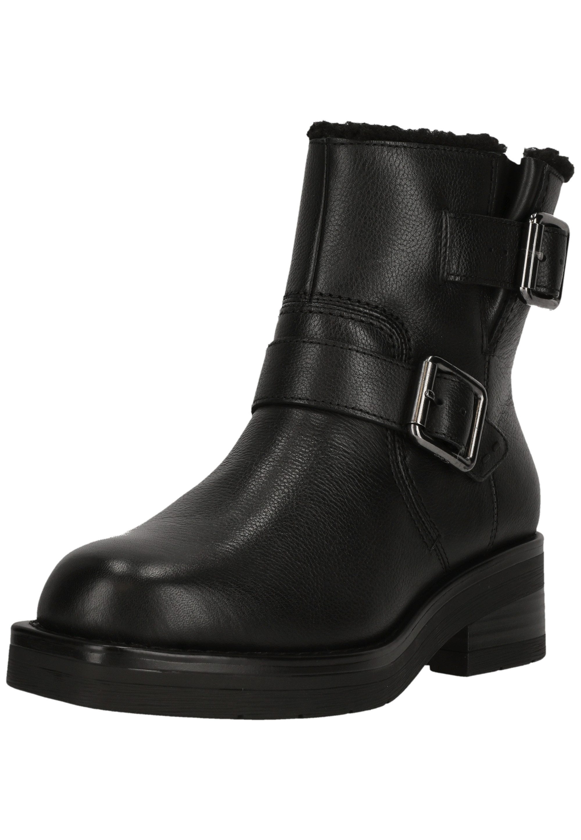 Clarks Rebelle Buckle Black WLined Lea Stiefelette mit stilvollen Details