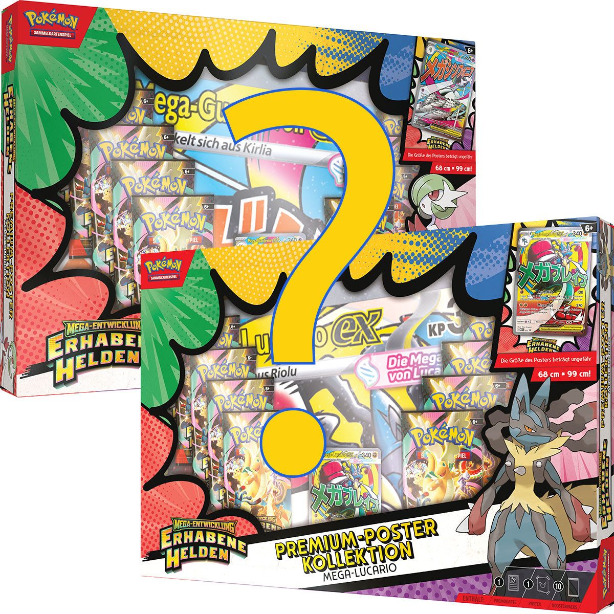 The Pokémon Company Sammelkarte Pokemon Erhabene Helden Premium-Poster Kollektion - 1 zufällige Box DE