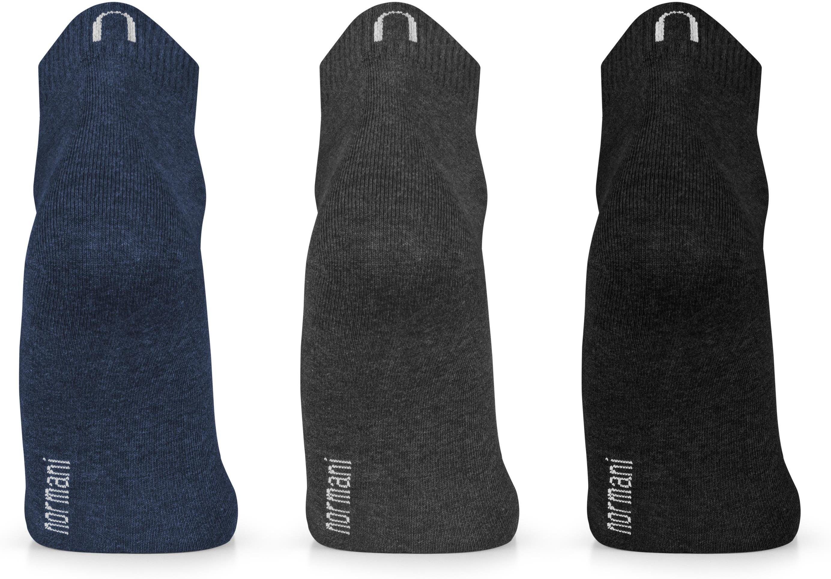 normani Sneakersocken (6 Paar) Kurzschaft Gesundheitssocken aus Baumwolle.
