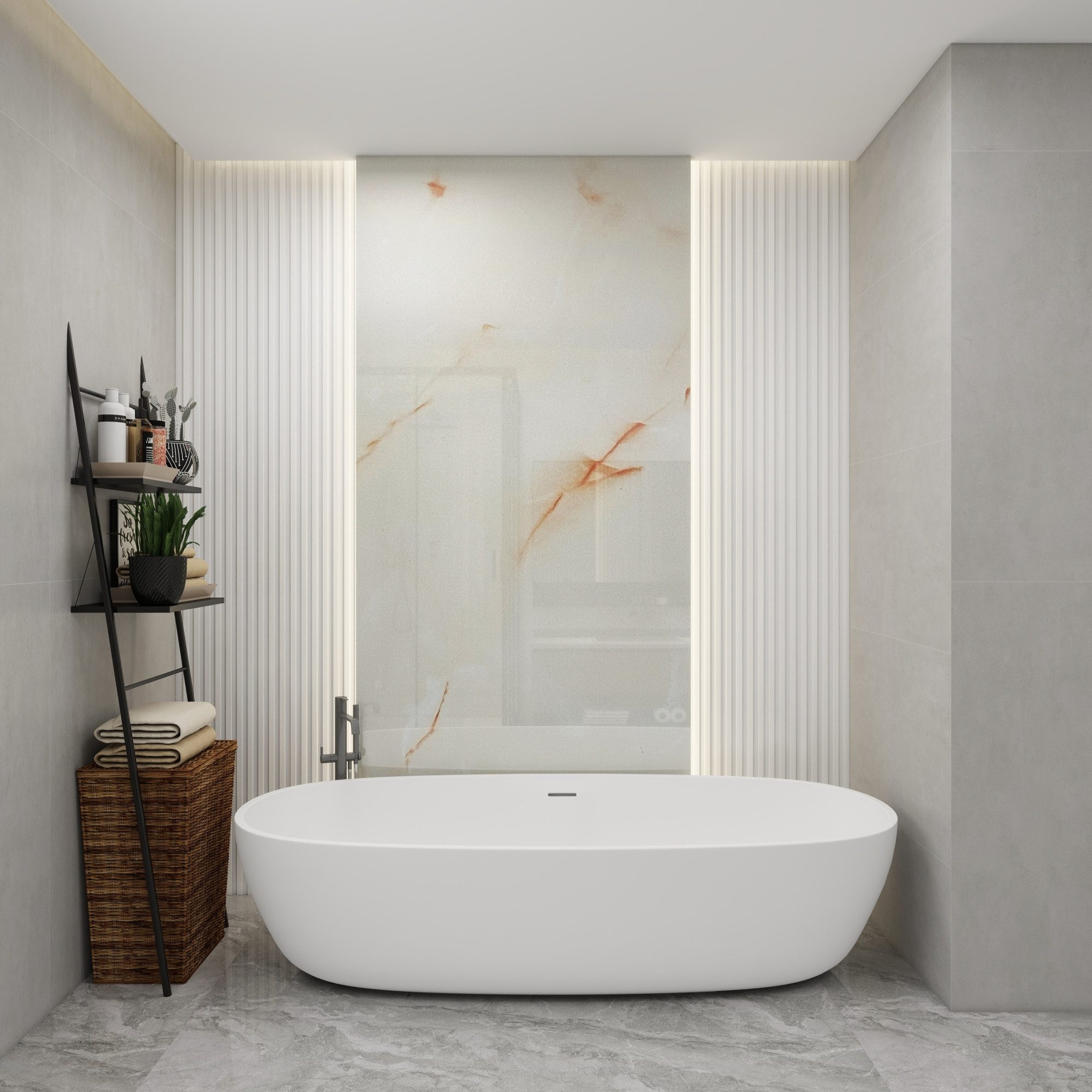 neu.haus Duschrückwand, (Set, 4-tlg), Wandpaneel »Bladel« 120 x 60 cm Jade Marble