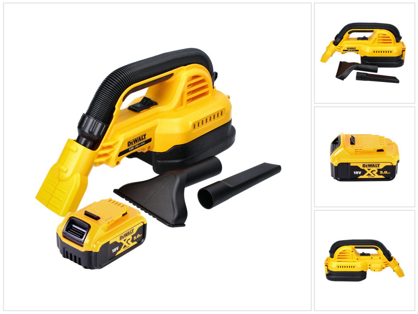 DeWalt Akku-Handstaubsauger DCV 517 Akku Handstaubsauger 18 V 1,9 L + 1x Akku 5,0 Ah - ohne Ladeg