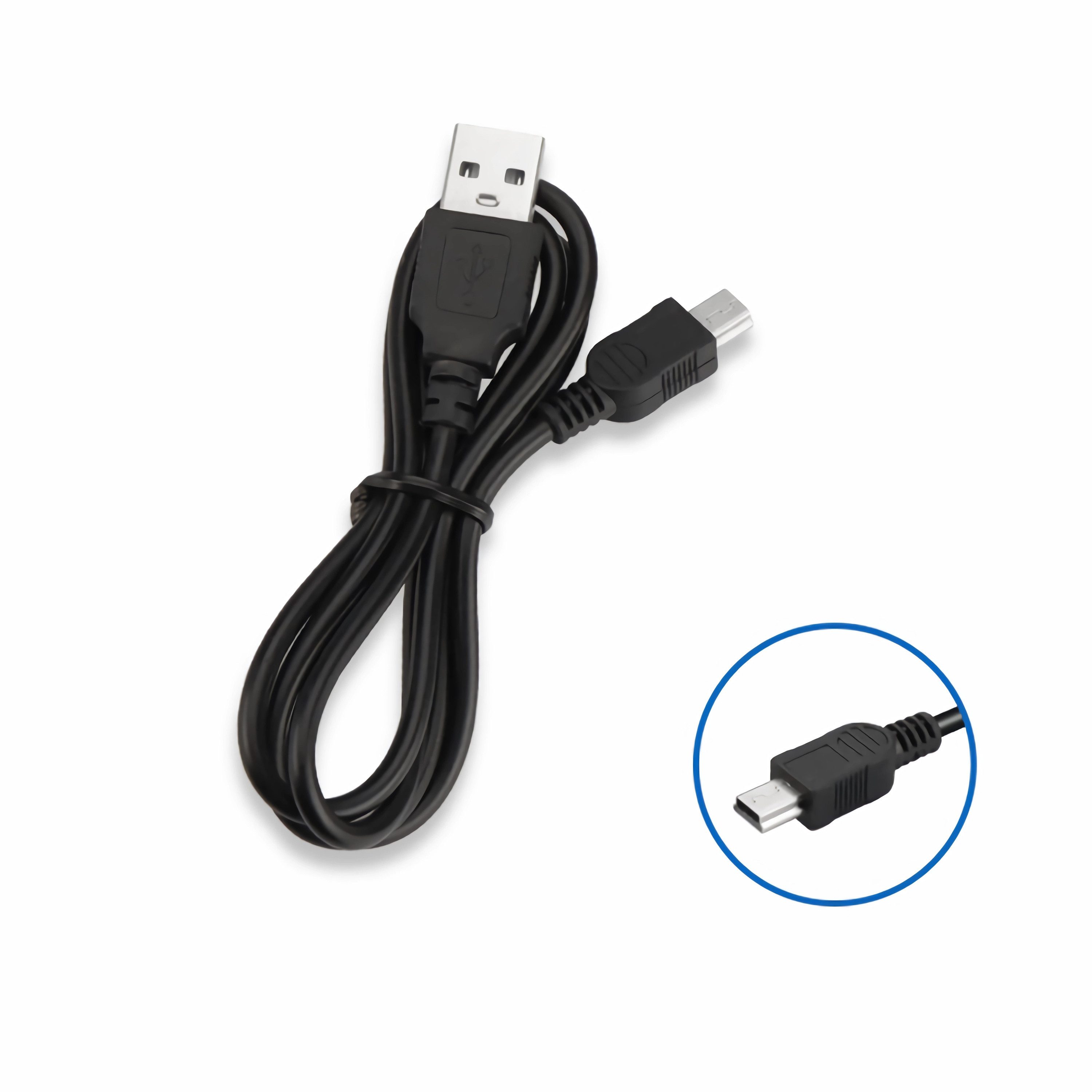 Bolwins C70 USB A auf mini USB Stecker USB Kabel Ladekabel für PC Laptop 100cm USB-Kabel, USB 2.0 Typ A Stecker, Mini-USB 5-Pin Stecker (100 cm), Plug & Play, f – Bild 2 von 5