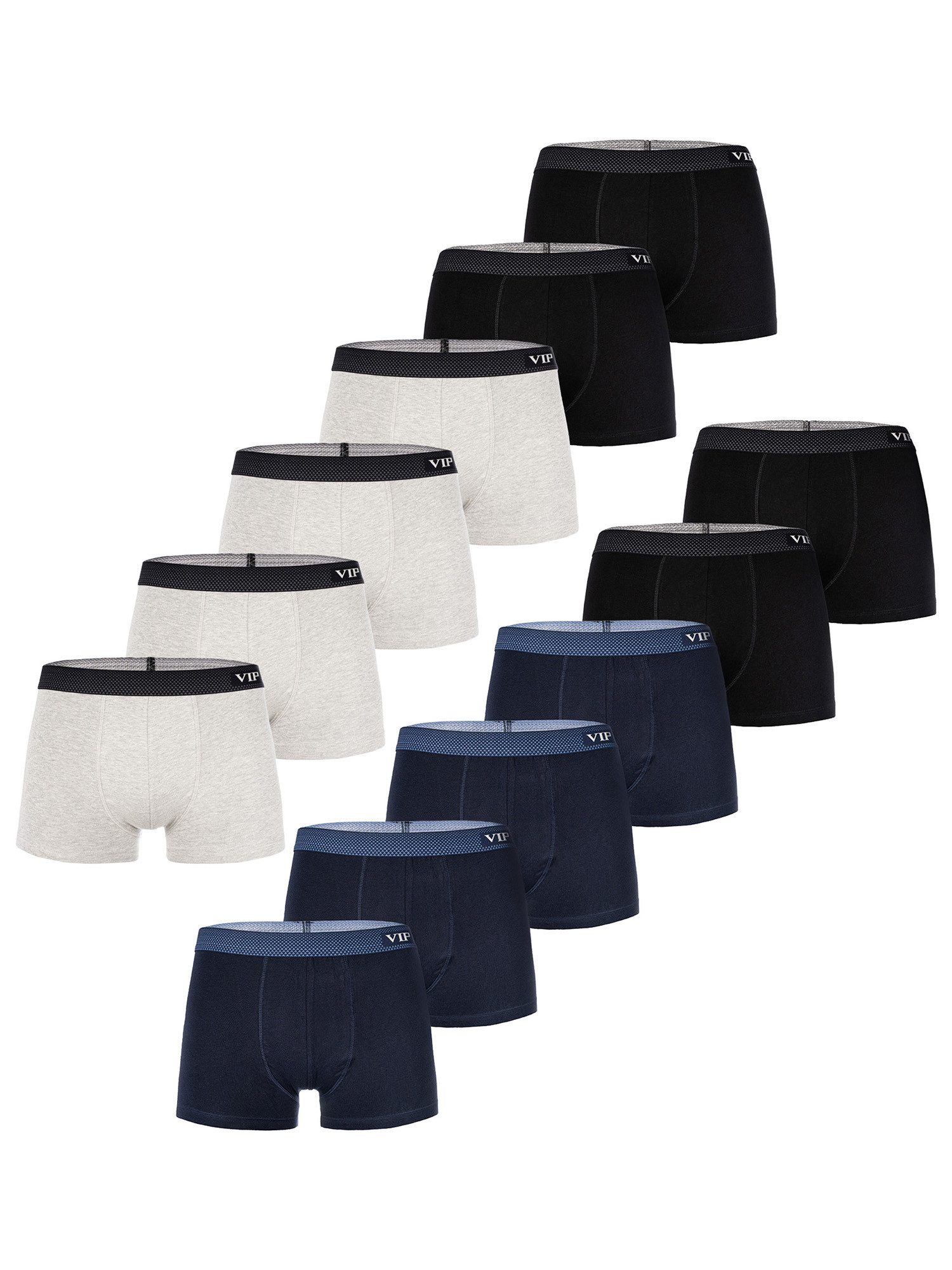 Retro Boxer Premium Jersey Stretch - 12er Set - Boxershorts - Multipack - Uni