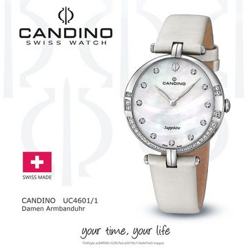 Candino Quarzuhr Candino Damenuhr Elegance C4601/1, Damen Armbanduhr rund, Edelstahlarmband creme