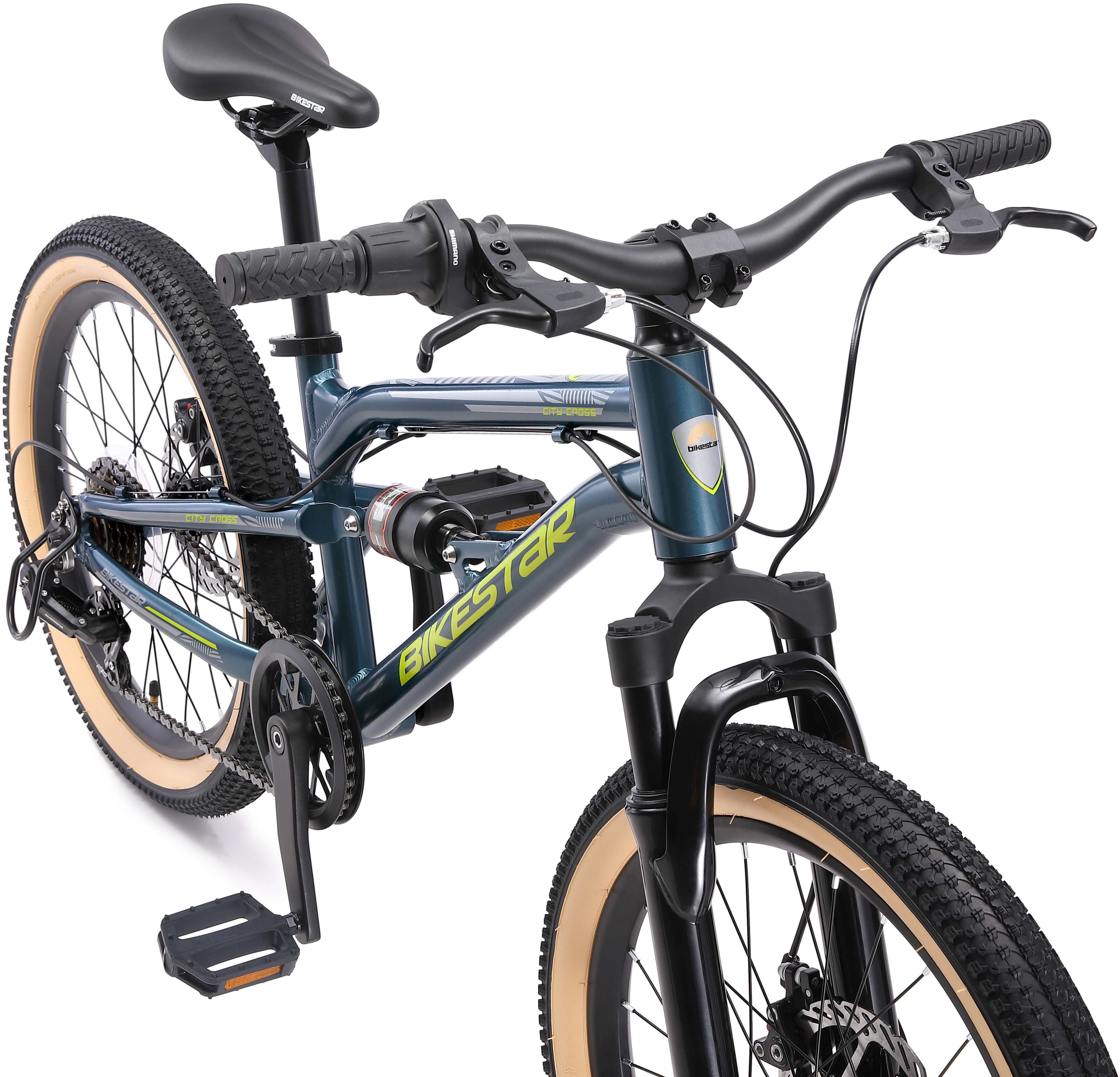 Bikestar Jugendfahrrad, 7 Gang Shimano RD-TY21 Schaltwerk, Kettenschaltung