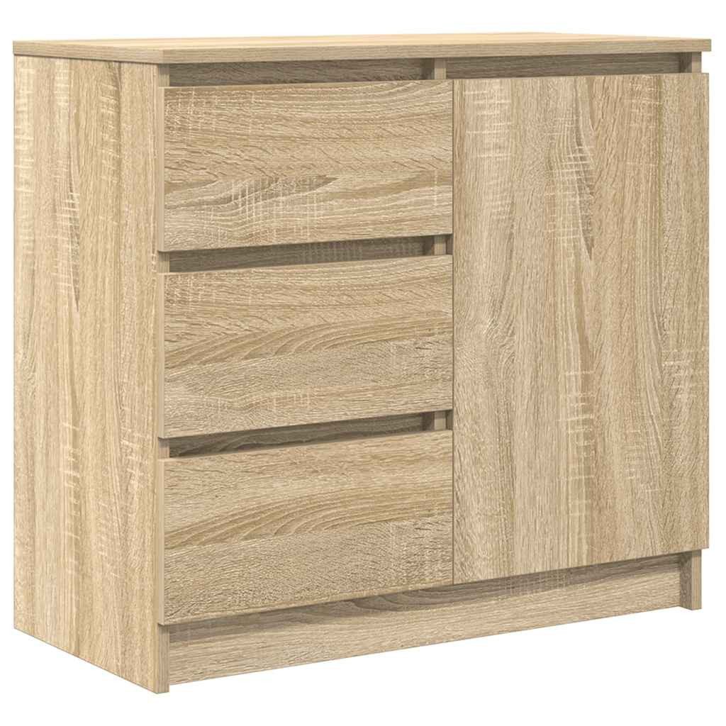 vidaXL Sideboard Sideboard mit Schublade Sonoma-Eiche 71x35x65 cm Holzwerks günstig online kaufen
