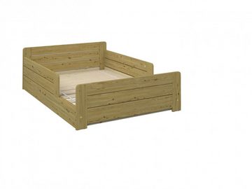 Lüttenhütt Kinderbett " ANNEKE " Kinderbett, Liegefläche von 140cm-200cm ausziehbar, Bodenbett,im Montessori Stil, zertifiziertes Massivholz
