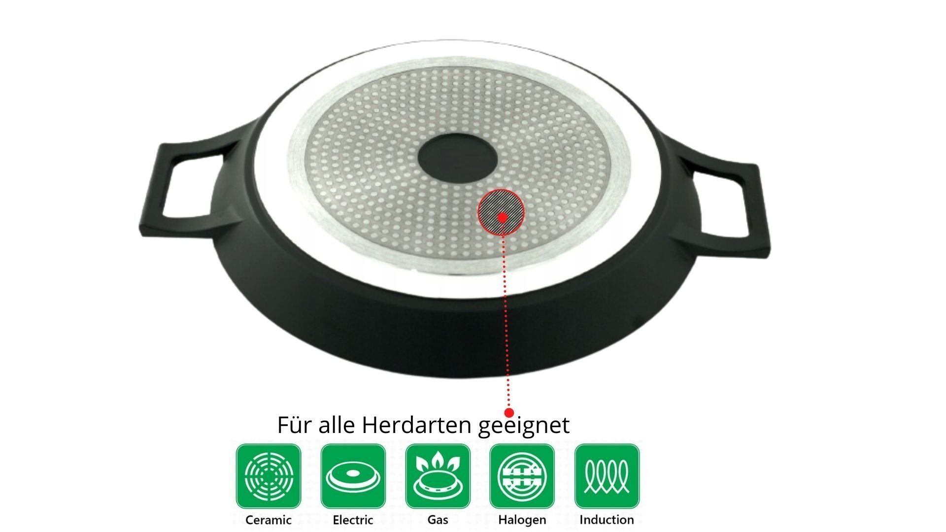 Cheffinger Paellapfanne Paellapfanne Grillpfanne Bratpfanne Pfanne Ø36cm Alu-Guss Cheffinger, Aluminium