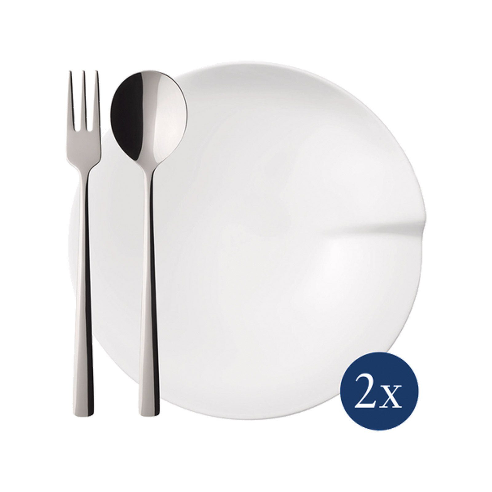 Villeroy & Boch Kombiservice Pasta Passion Pasta-Set 6er Set (6-tlg), Edelstahl, Porzellan