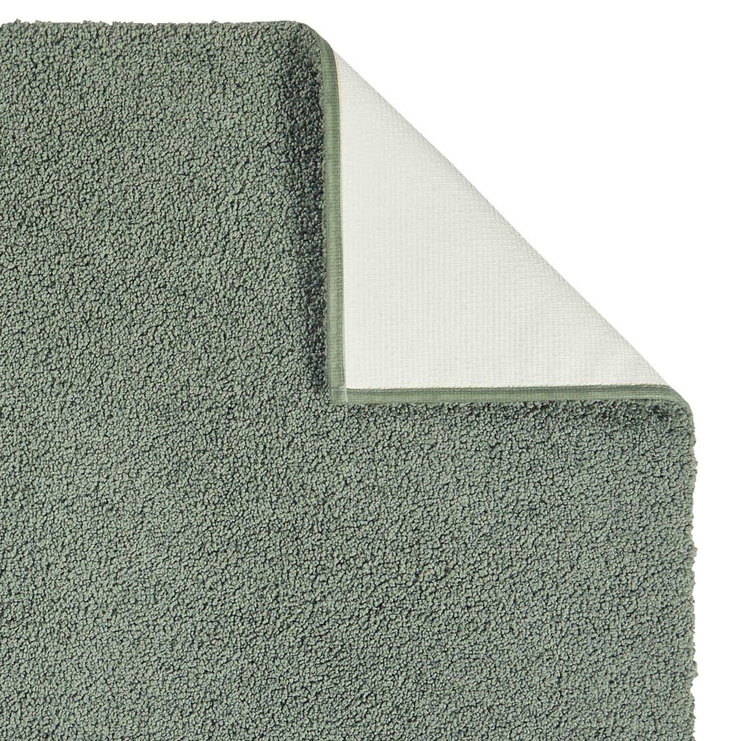 Aquanova Badematte LOA, Thymiangrün, 70 x 120 cm, Uni, Höhe 19 mm, rutschhemmend beschichtet, fußbodenheizungsgeeignet, Polyamid, rechteckig