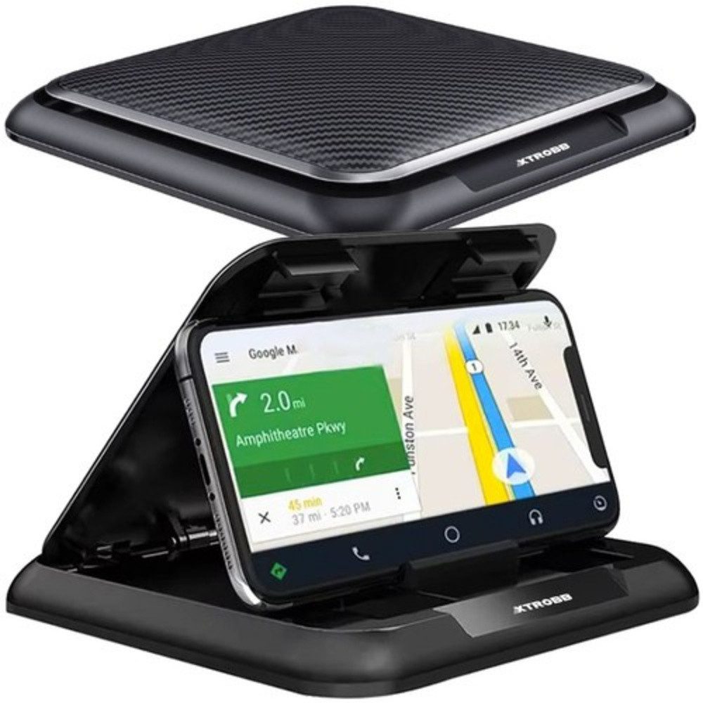 XTROBB Smartphone-Halterung Handyhalterung Autotelefonhalter, (bis 7 Zoll, Spar-Set, 1-tlg., Weiche Silikonpolster, Starker Kleber und rutschfester Saugnapf für sicheren Halt)