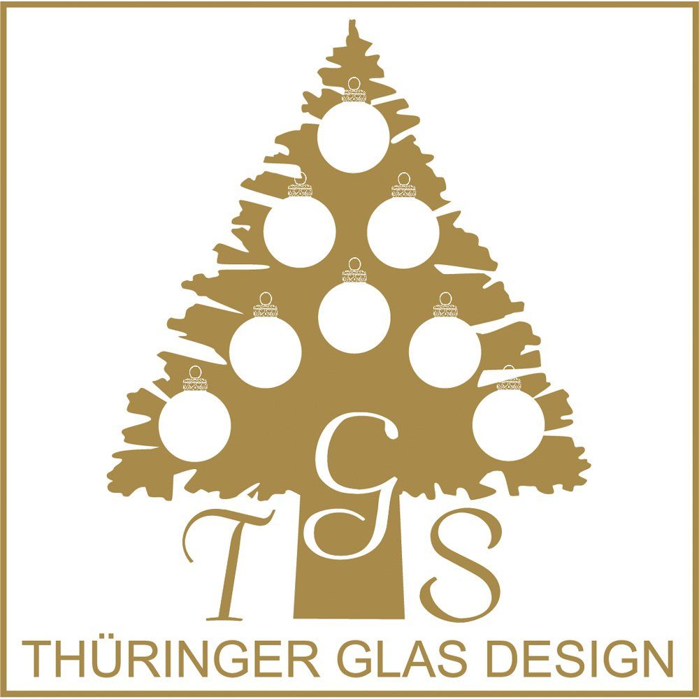Stück) cm 6 Glas Glaskugeln Weihnachtsbaumkugel Made in Christbaumkugeln Ø St), - Germany (4 (4 aus Glasdesign - "Schneeball" Weiß Thüringer