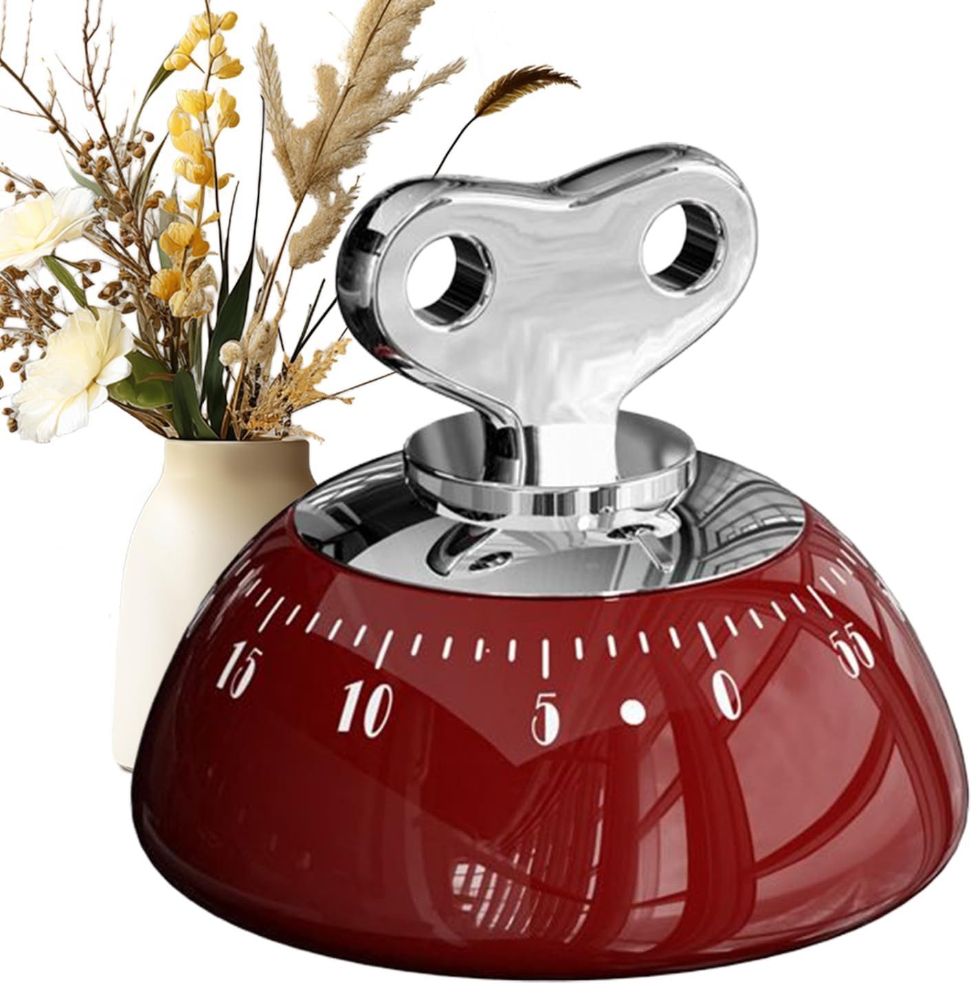 FELIXLEO Intervall-Timer Retro Küchentimer 60 Min mechanisch Eieruhr Haushalt Kinder Senioren. (1-St)