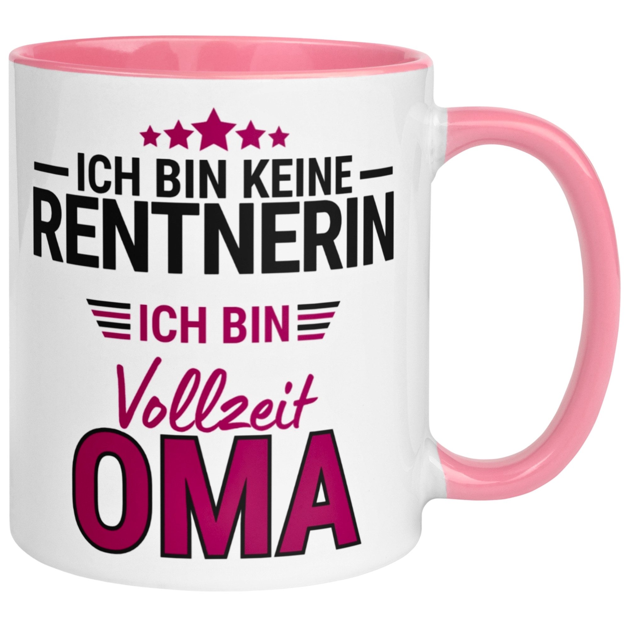 Momentals Tasse Rentnerin – Ich bin keine Rentnerin ich bin Vollzeit Oma – Rente Frau, Gratis Versand · Links-&Rechtshänder · Spülmaschinenfest