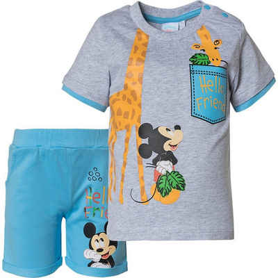 Disney Baby Shirt & Shorts Mickey Mouse Jungen Set T-Shirt + Hose Babys + Kleinkinder