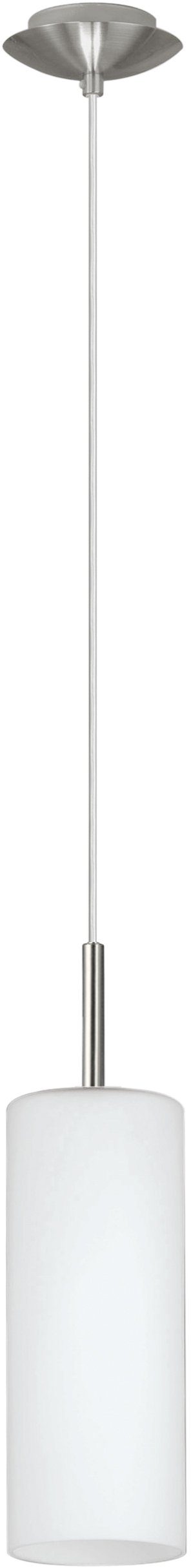 EGLO Hängeleuchte TROY 3 Pendellampe, Stahl und Glas, E227, IP20, Esstischlampe, Lampe, ohne Leuchtmittel, Leuchtmittel wechselbar, Hängeleuchte, H110 x Ø11, nickel-matt, 1X40W exkl.