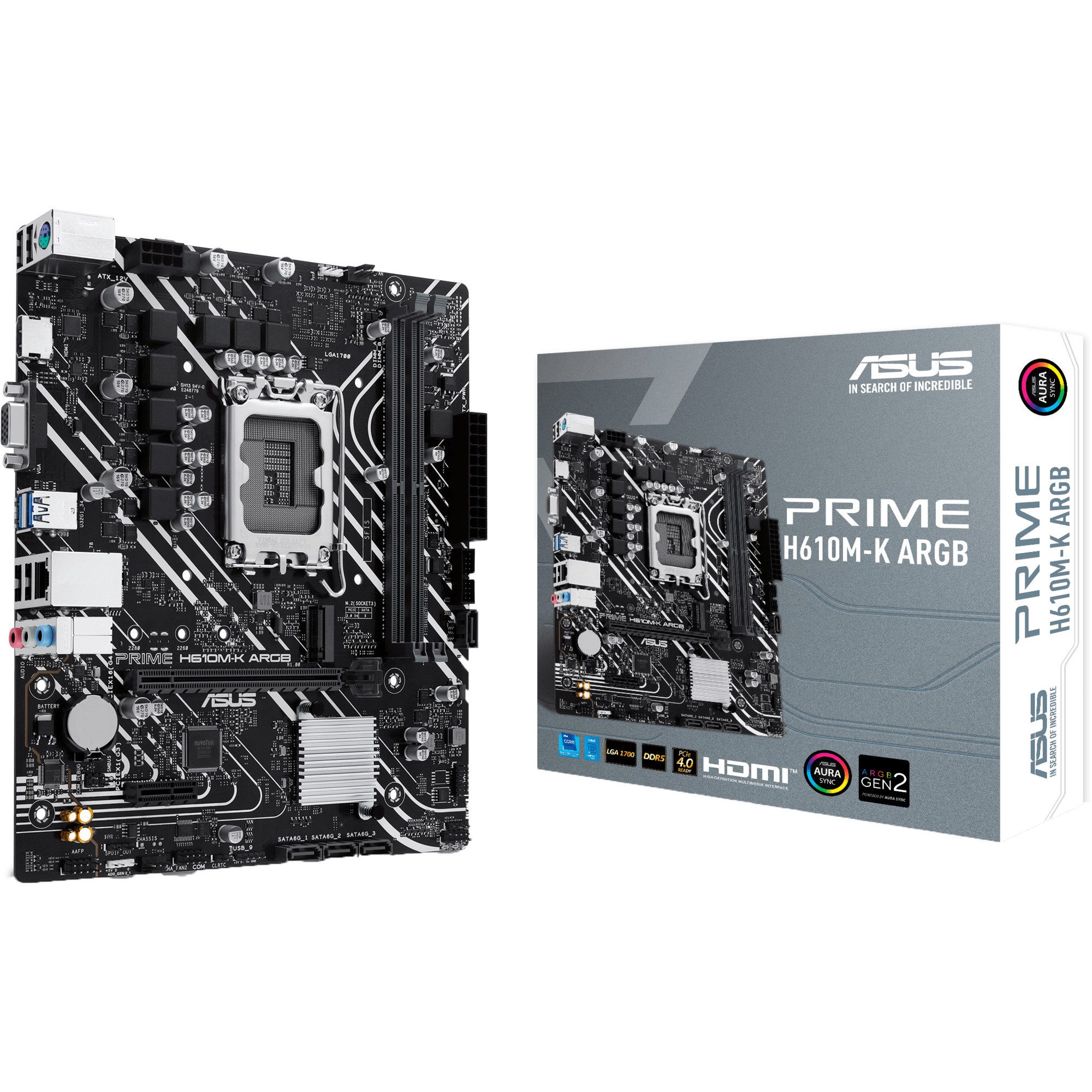 Asus ASUS PRIME H610M-K ARGB, Mainboard Mainboard AURA Sync