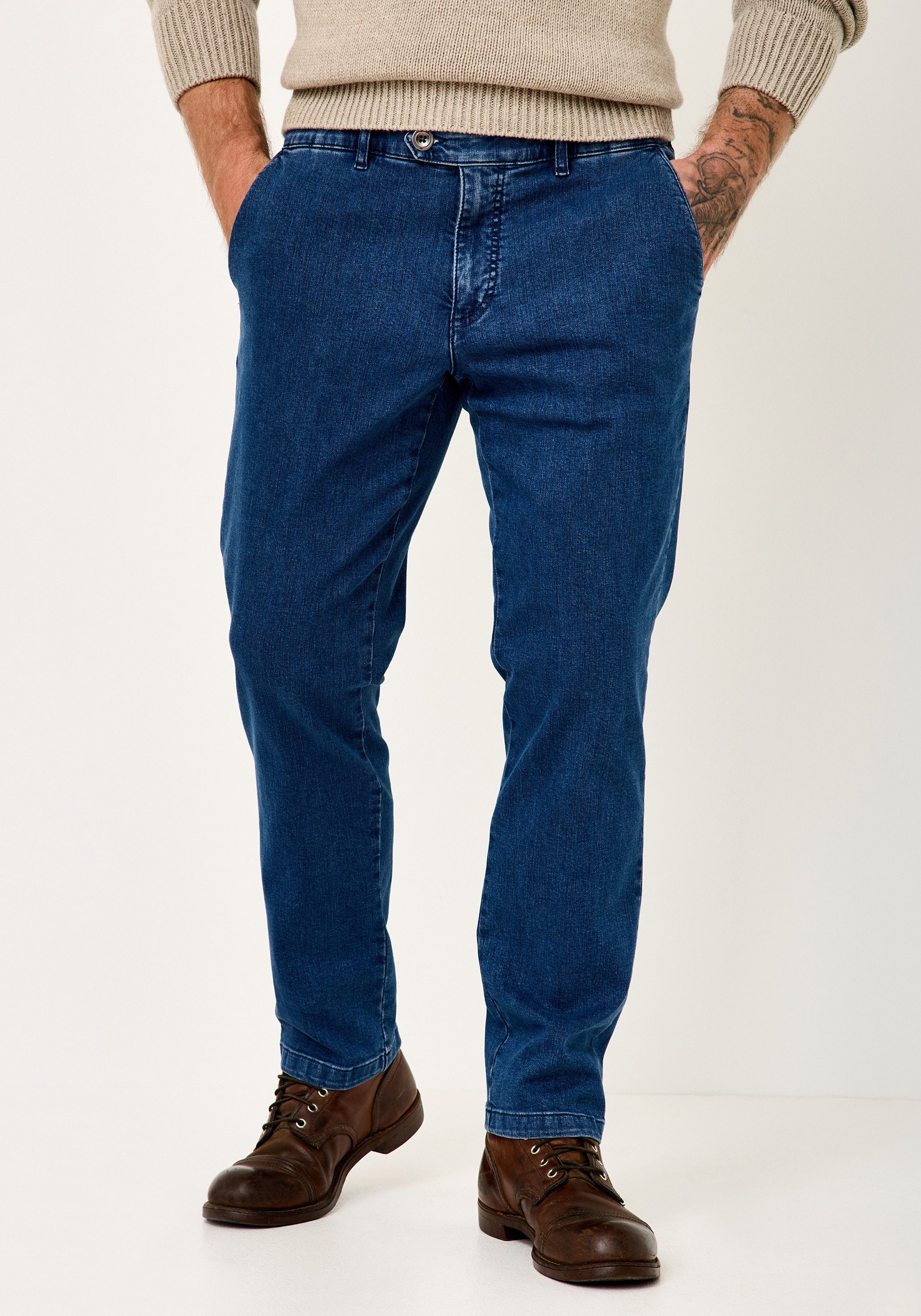 Redpoint 5-Pocket-Jeans MIDLAND Chino Jeans mit Comfort Stretch und elastischem Bund