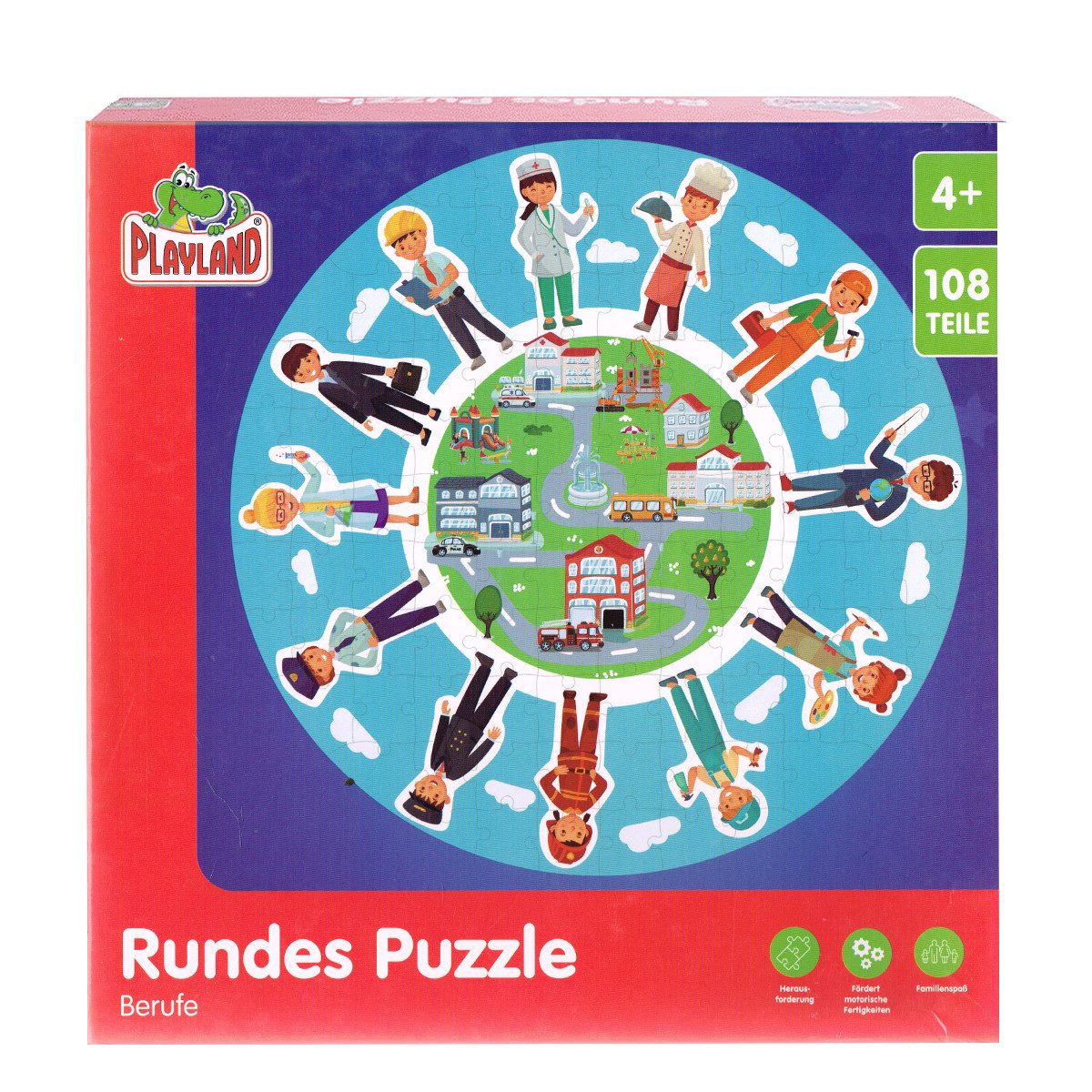 Generic Puzzle Playland Rundes Puzzle Extra Große Puzzleteile 108 Teile Spiel, 108 Puzzleteile, Extra große Teile für einfaches Greifen