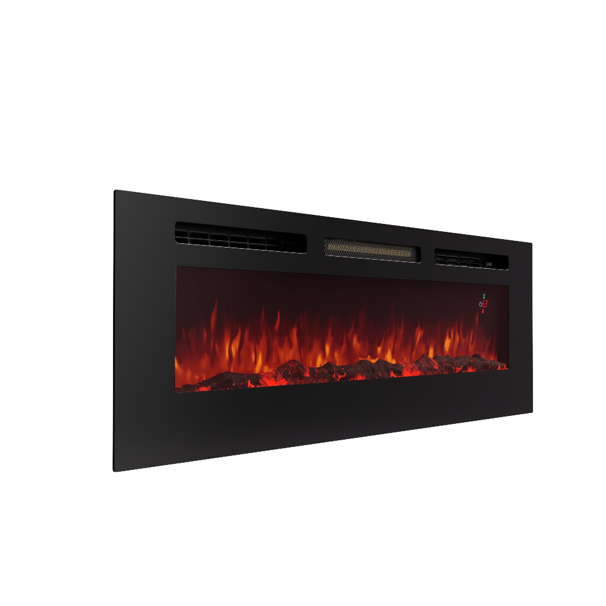 Klarstein Elektrokamin Galeras, Elektrischer Wandkamin Heizung LED Timer 1800 W