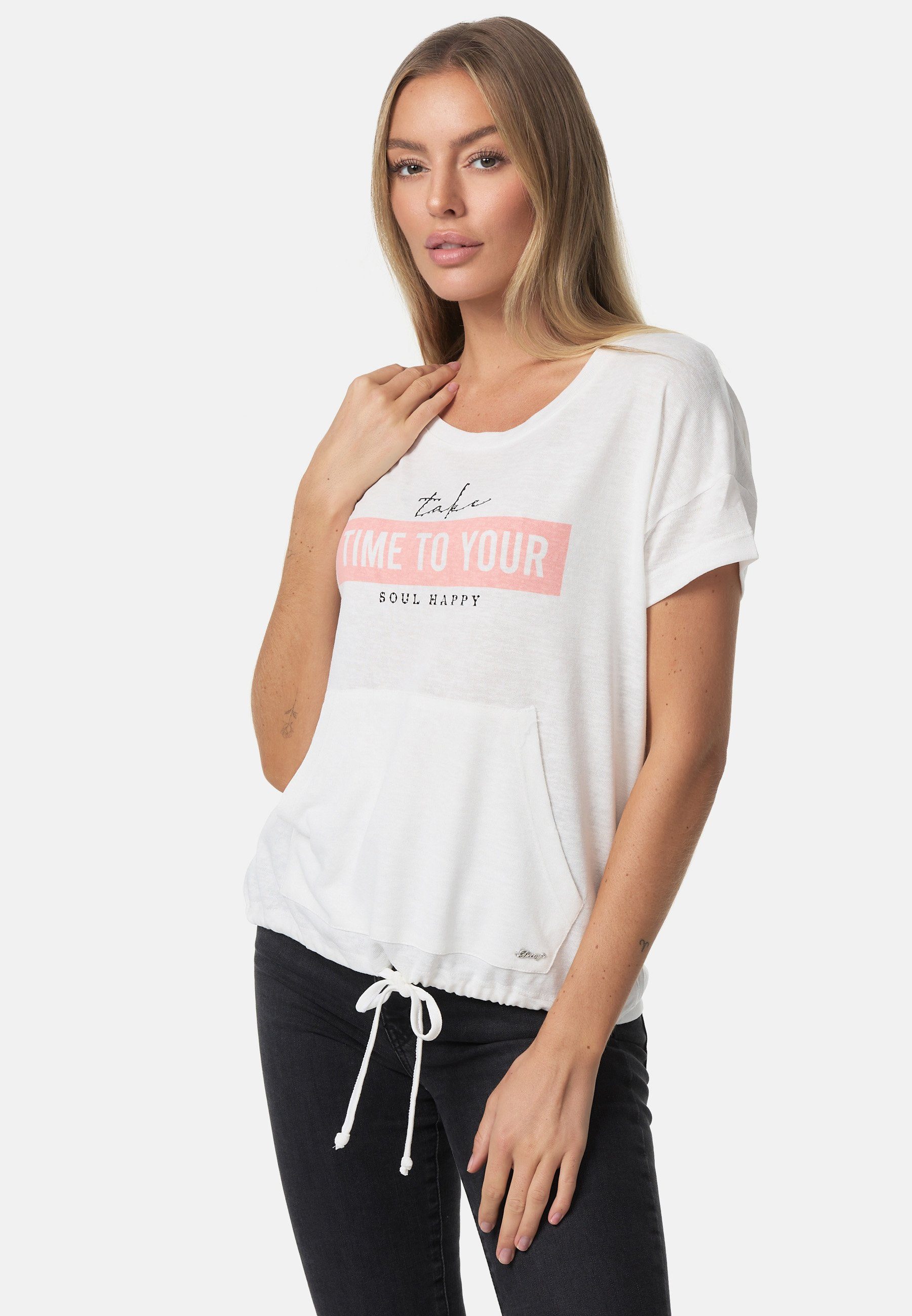 Decay T-Shirt Kängurutasche mit gemütlicher