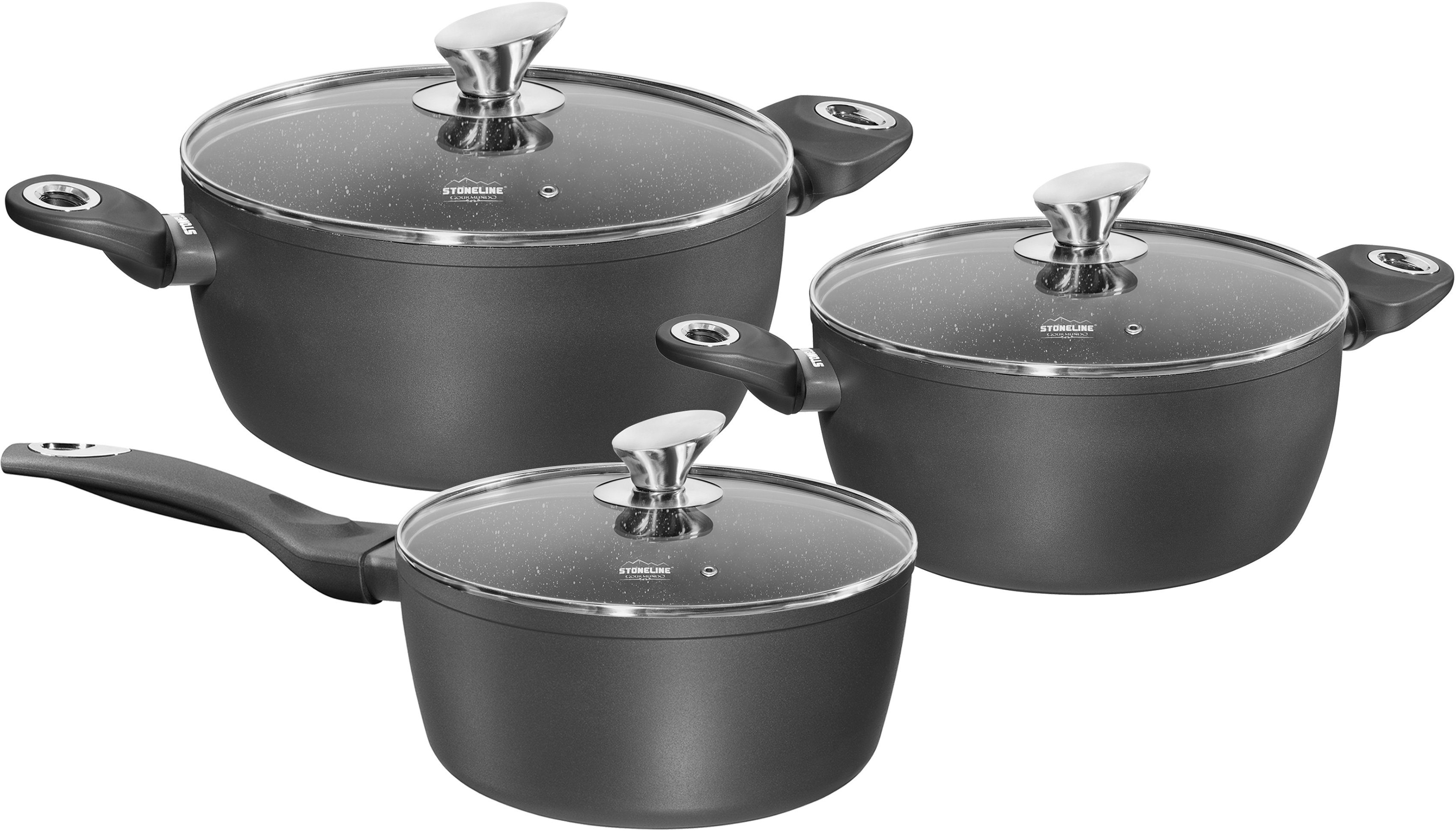 Image of STONELINE Topf-Set »Gourmundo«, Aluminiumguss, (Set, 6-tlg), Induktion