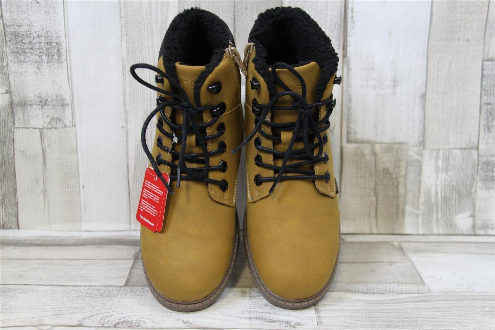 s.Oliver s.Oliver Knöchelschnürschuh hellbraun mit Reißverschluß 37 Stiefelette