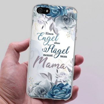 DeinDesign Handyhülle Muttertag Mama Blumen Engel Mama Blumen, Apple iPhone 5 Silikon Hülle Bumper Case Handy Schutzhülle