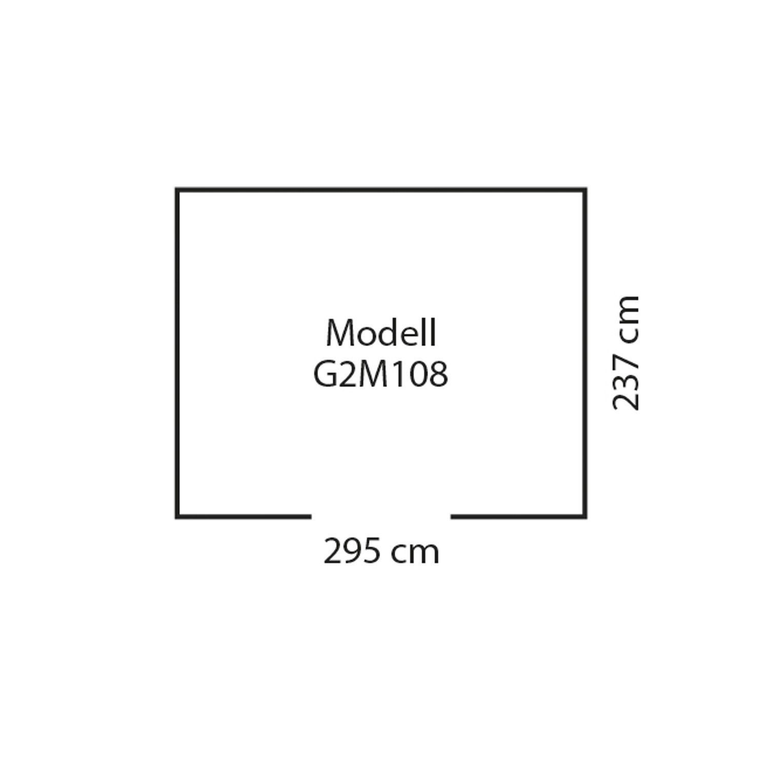 Thumbnail - Globel Industries Gerätehaus / Metall-Gerätehaus "Tower 108" (6,99 m), feuerverzinkter Stahl, gestanzte Lüftungsschlitze...