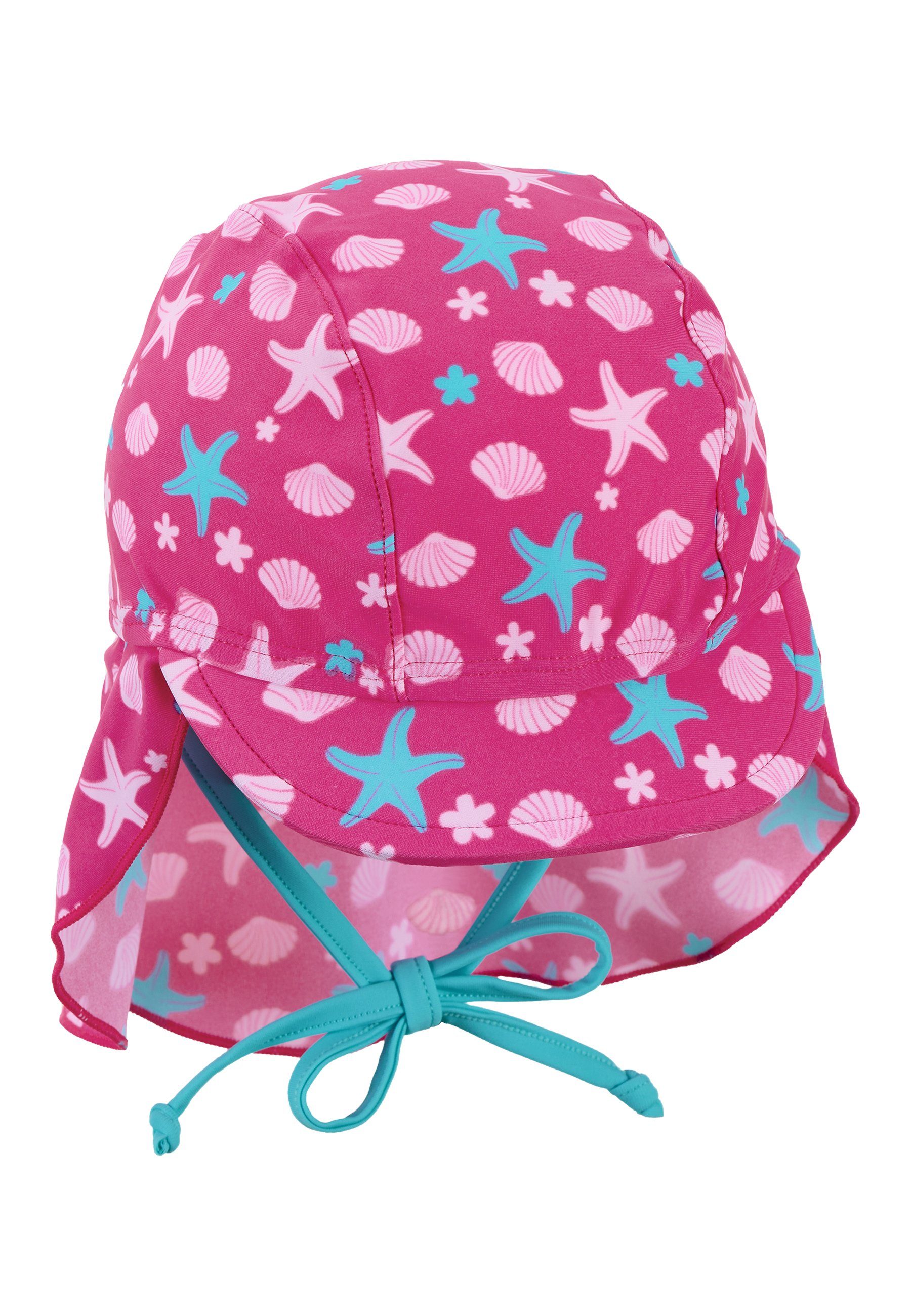 Kinder Mädchen (Gr. 50 - 92) Sterntaler® Badeanzug Schirmmütze mit Nackenschutz 1 Stück, Schirmmütze Baby - Mütze mit Nackenschu