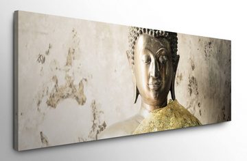 möbel-direkt.de Leinwandbild Bilder XXL Buddhafigur Bronze Wandbild auf Leinwand