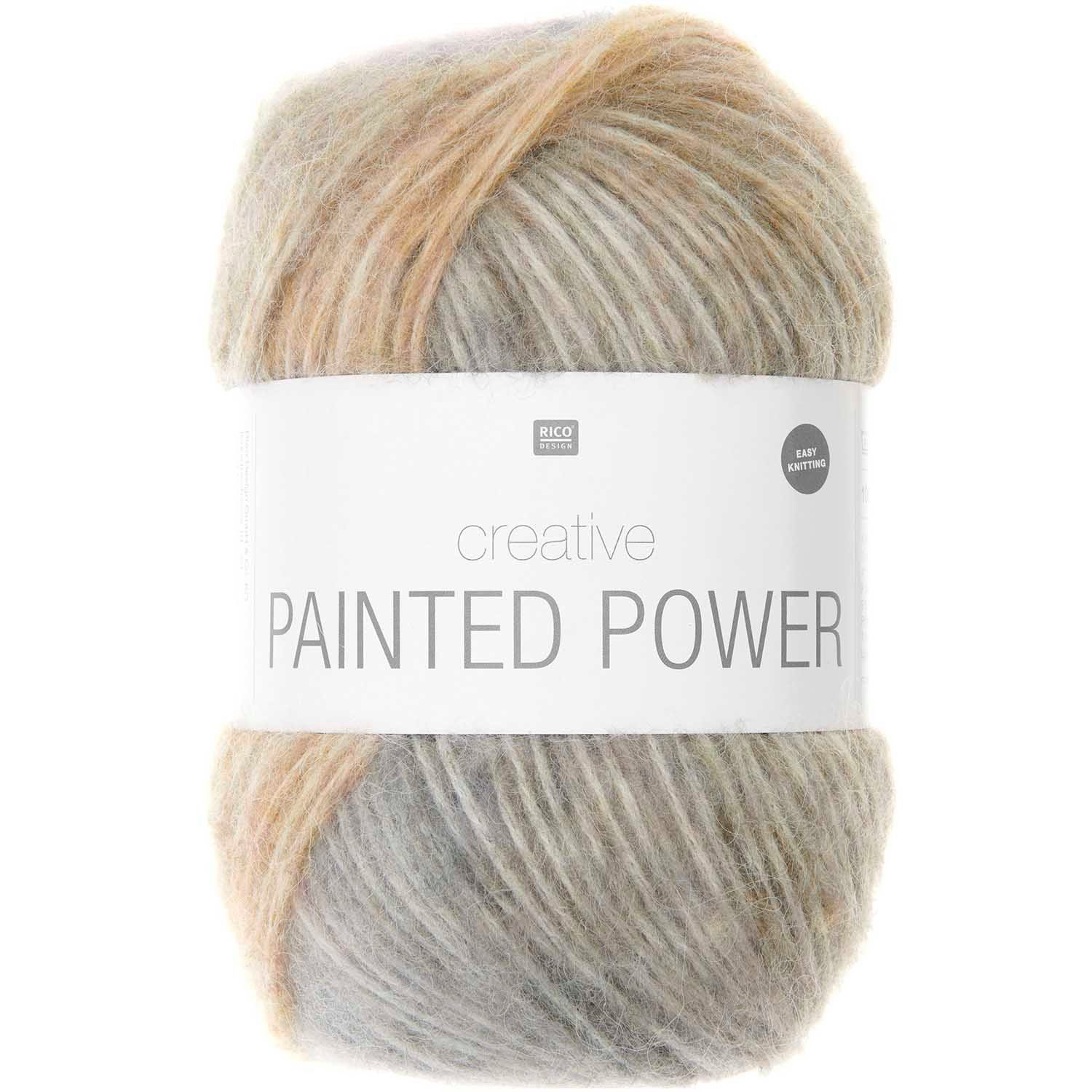 Rico Design Creative Painted Power Farbverlaufswolle Häkelwolle, 310,00 m (100g Strickgarn, Strickwolle, Handstrickgarn, Wolle zum häkeln oder stricken), leicht & flauschig