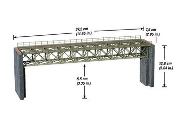 NOCH Modelleisenbahn-Brücke NOCH, 67020, Stahlbrücke, 37,2 cm lang, Model