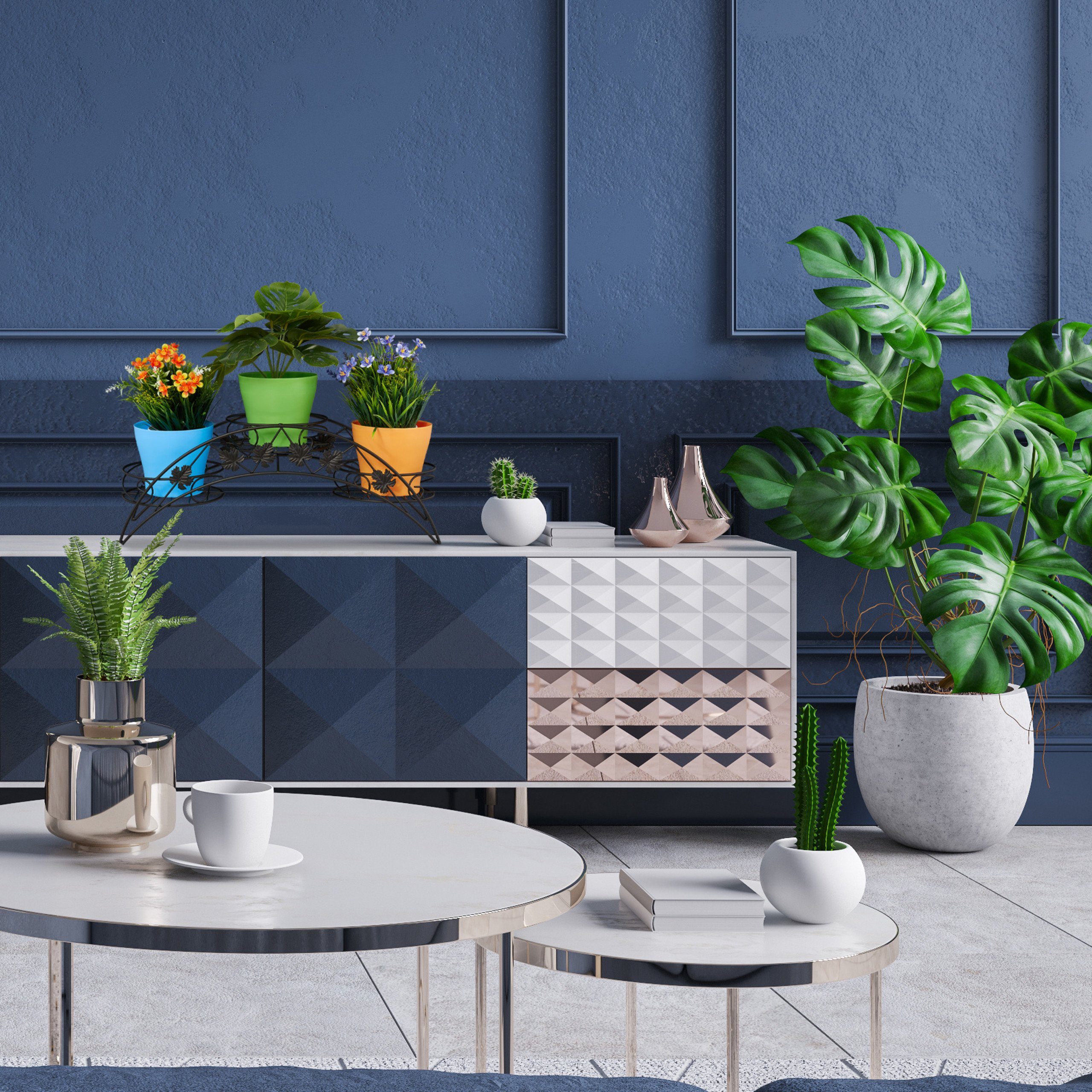 relaxdays Blumenständer Blumentreppe für 3 Pflanzen günstig online kaufen