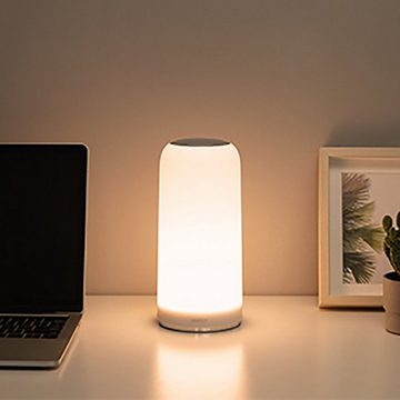 NAIPO Tischleuchte, RGB Nachttischlampe Touch Control Eine-Stunde-Timer