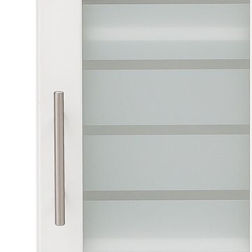 Lomadox Waschbeckenunterschrank NOCI-80 Badezimmer Unterschrank Badschrank Siphonausschnitt weiß 65 cm