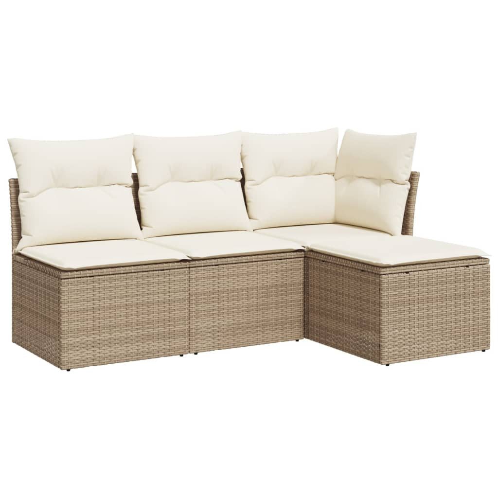 vidaXL Gartenlounge-Set 4-tlg. Garten-Sofagarnitur mit Kissen günstig online kaufen