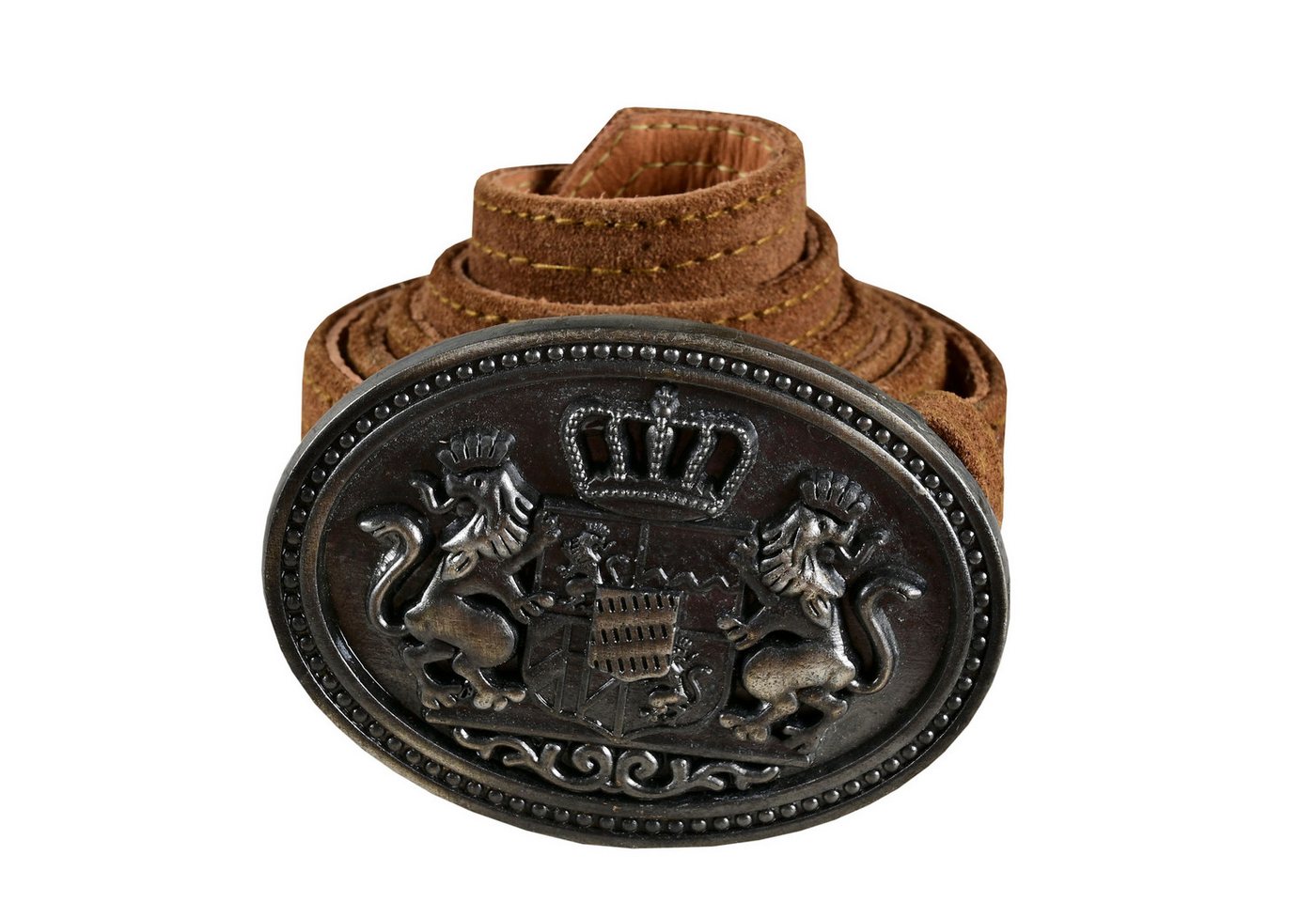 German Wear Ledergürtel GW1901-Gürtel Trachtengürtel aus Echtleder für Lederhosen mit Schnalle