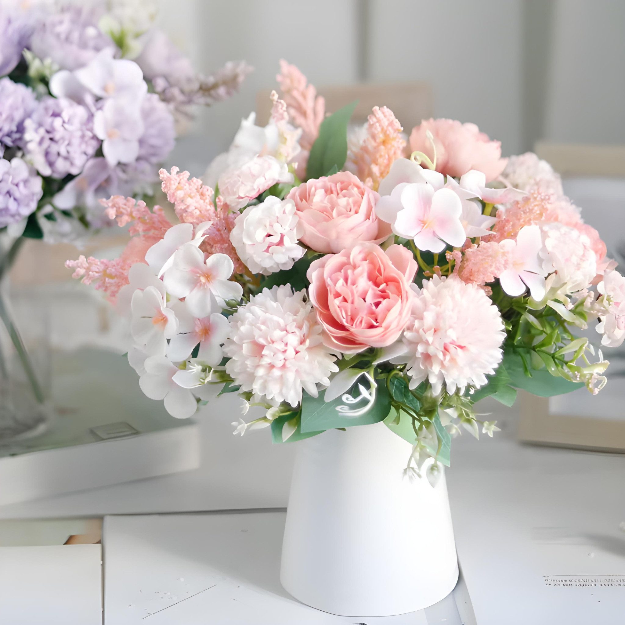 Kunstblumenstrauß Kunstblumenstrauß aus Seidenblumen – Kunstrosen, günstig online kaufen