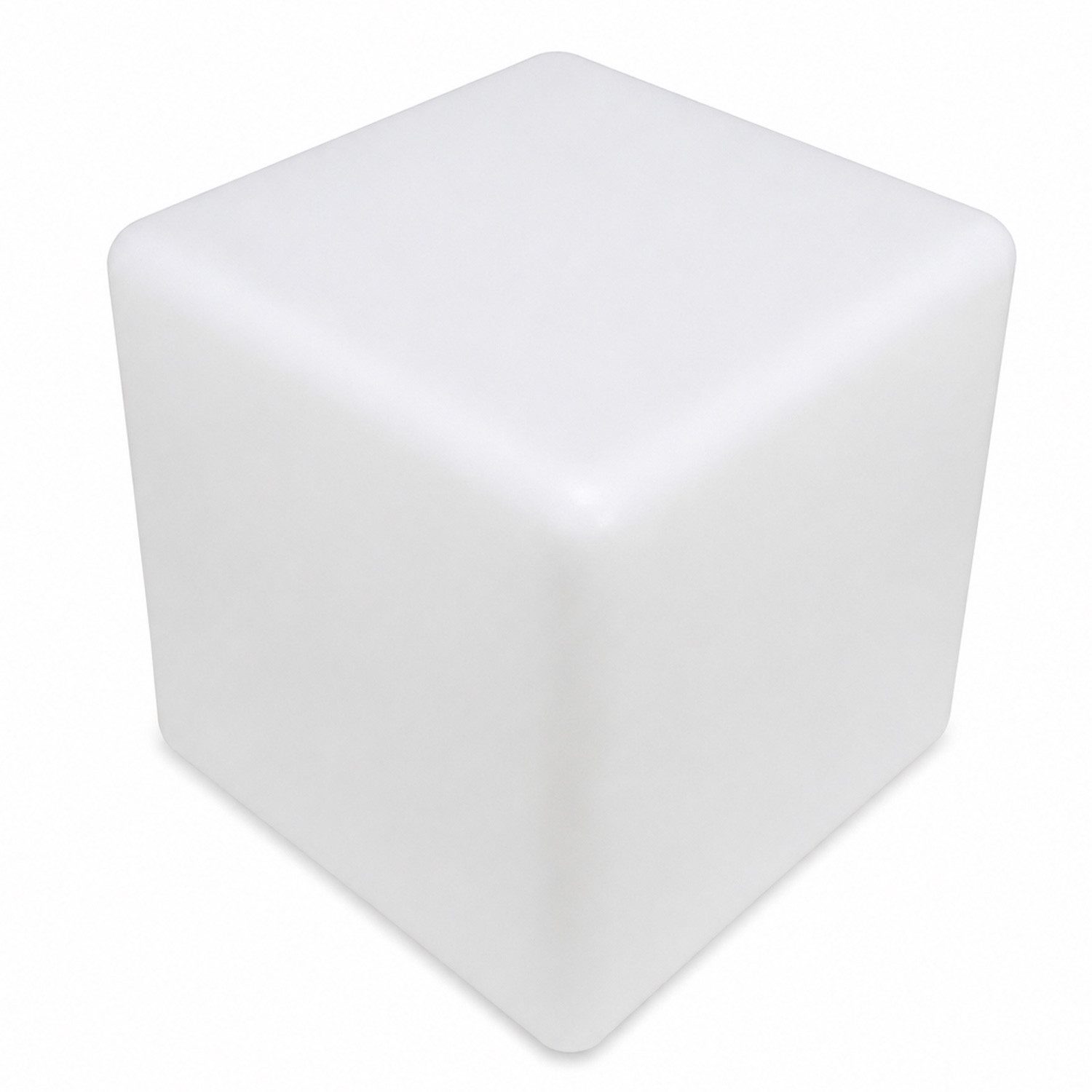 SATISFIRE LED Würfel LED Leuchtwürfel Cube 50x50cm E27 kaltweiß outdoor Beistelltisch, LED Classic, kaltweiss (5300K bis 6000K)