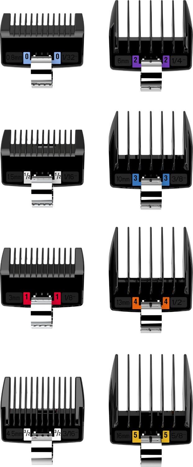 JRL Haarschneider JRL Clipper Aufsteckkämme Set Guard 3 (8 Stück) – Bild 2 von 2