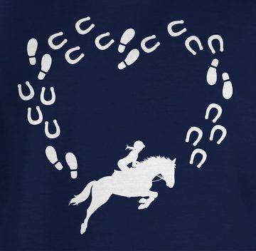 Shirtracer T-Shirt Reiter und Pferd Herz Pferd