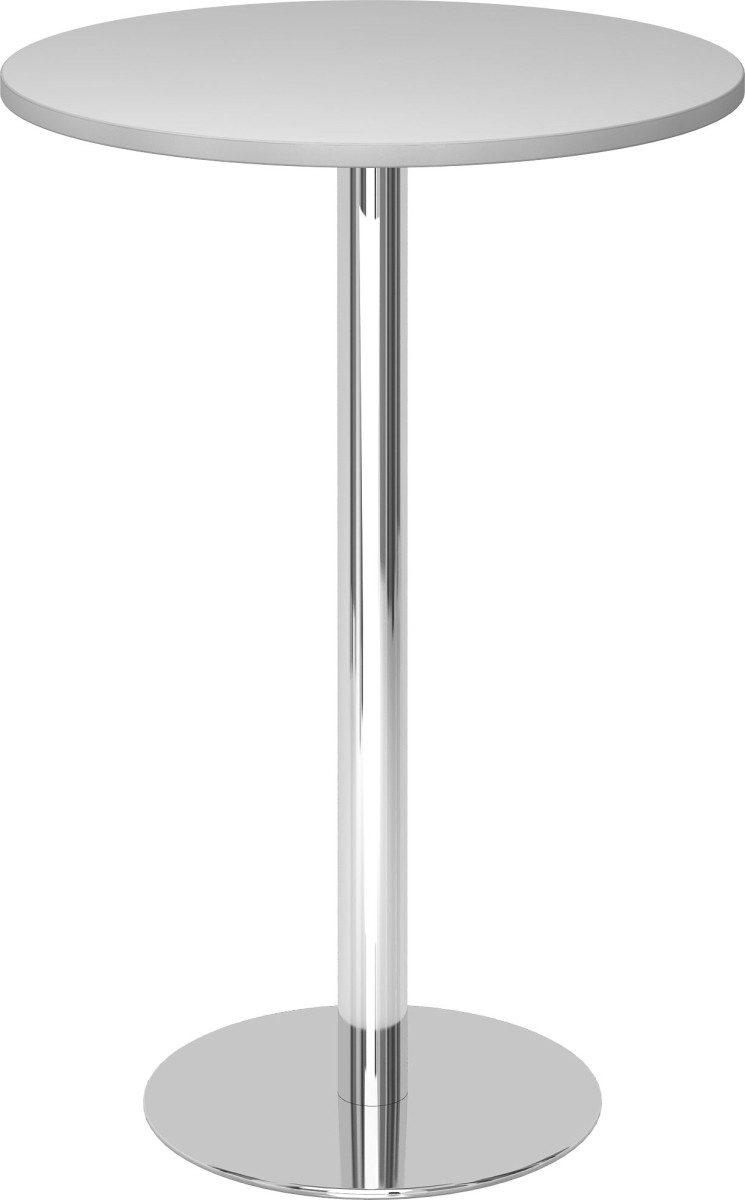 Empfangstheke Stehtisch 80cm grau/chrom