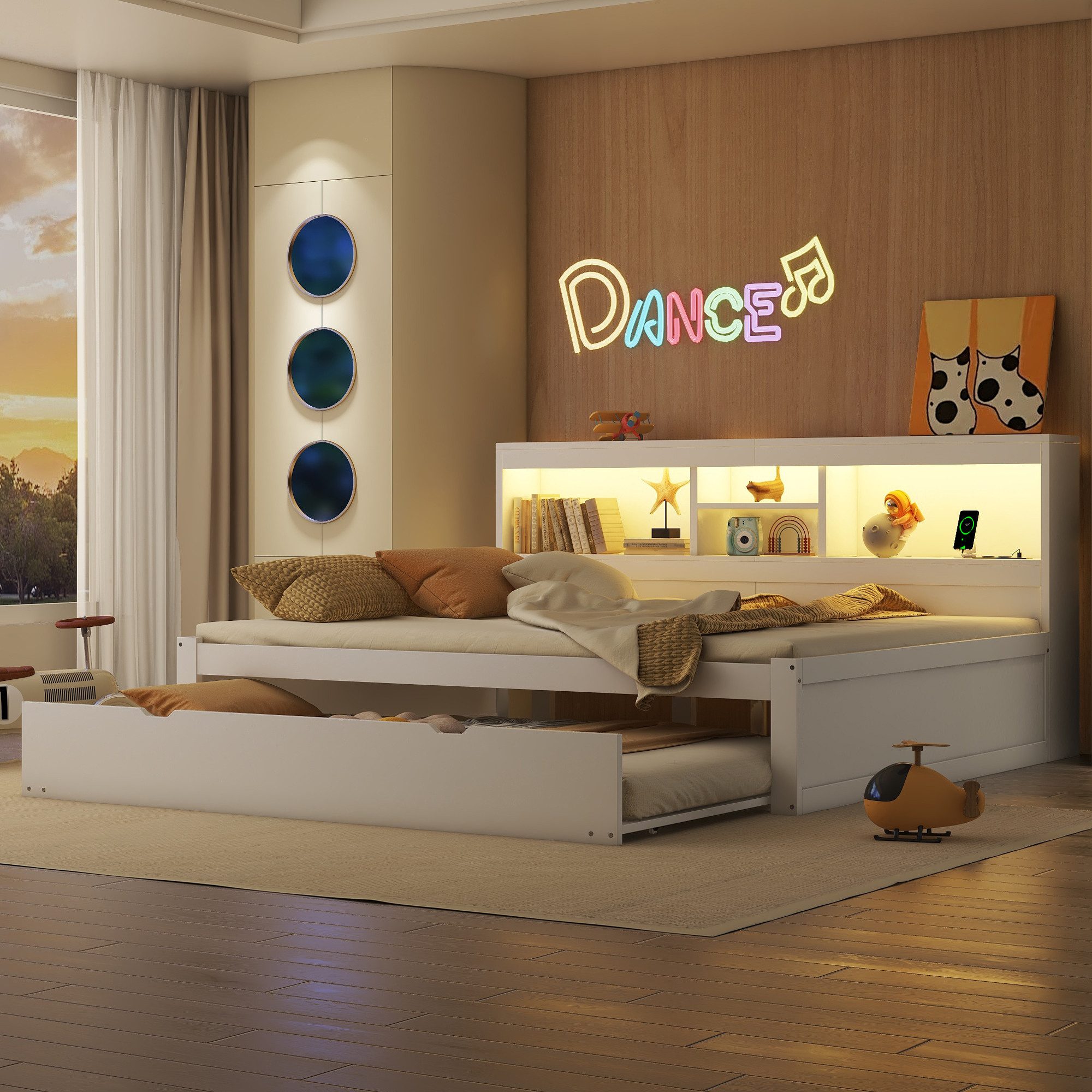 OKWISH Kinderbett Stauraumbett Schlafsofa Tagesbett Daybett günstig online kaufen