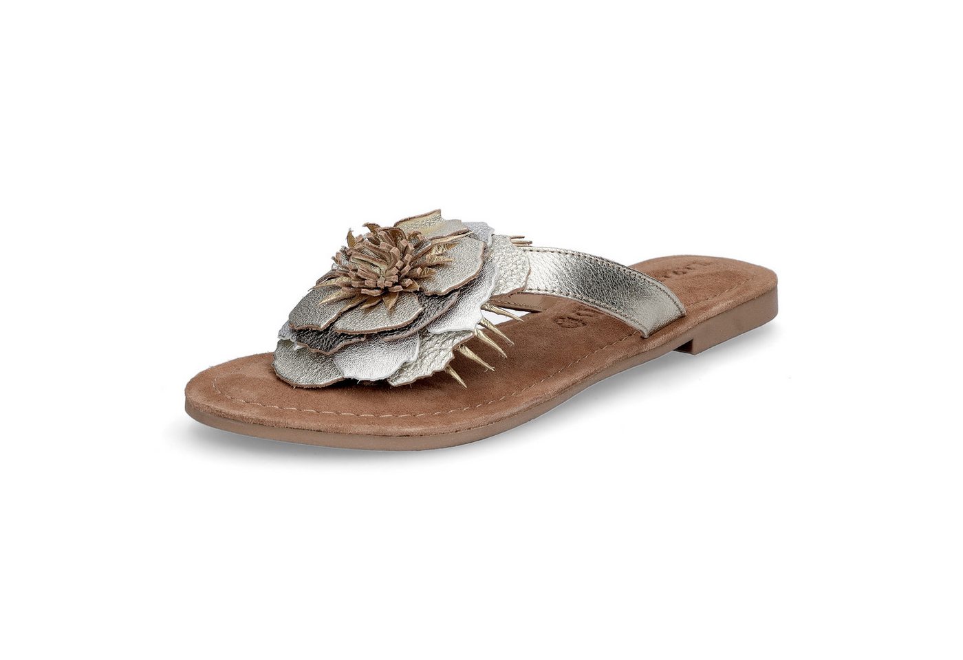Lazamani Lazamani Damen Pantolette Hilde gold Pantolette