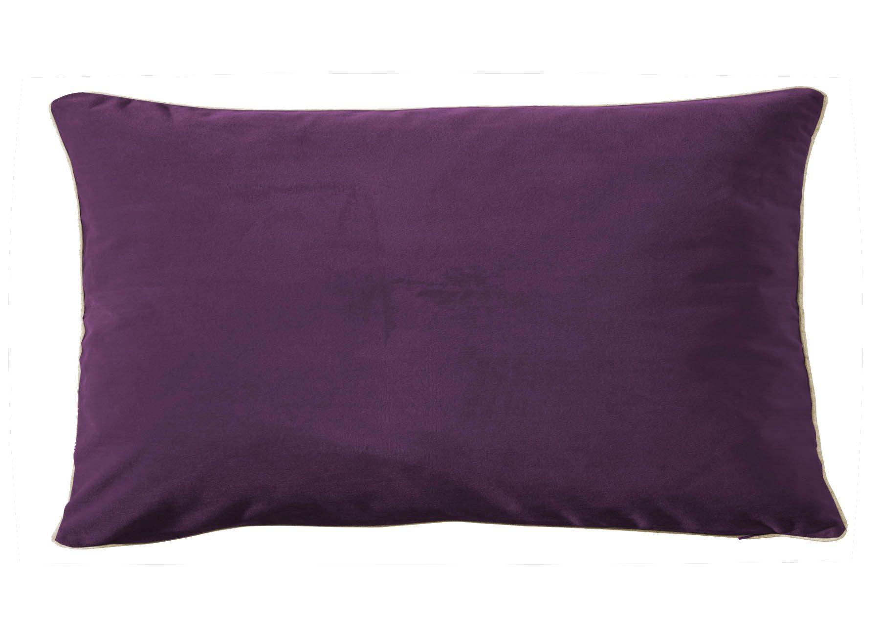 PICHLER Kissenhülle Velours uni Kissenhülle 2er Set 44 x 28 cm MELVA Rechteck pflaume, (2 Stück), Kissenbezug für Dekokissen Zierkissen Kissenhülle