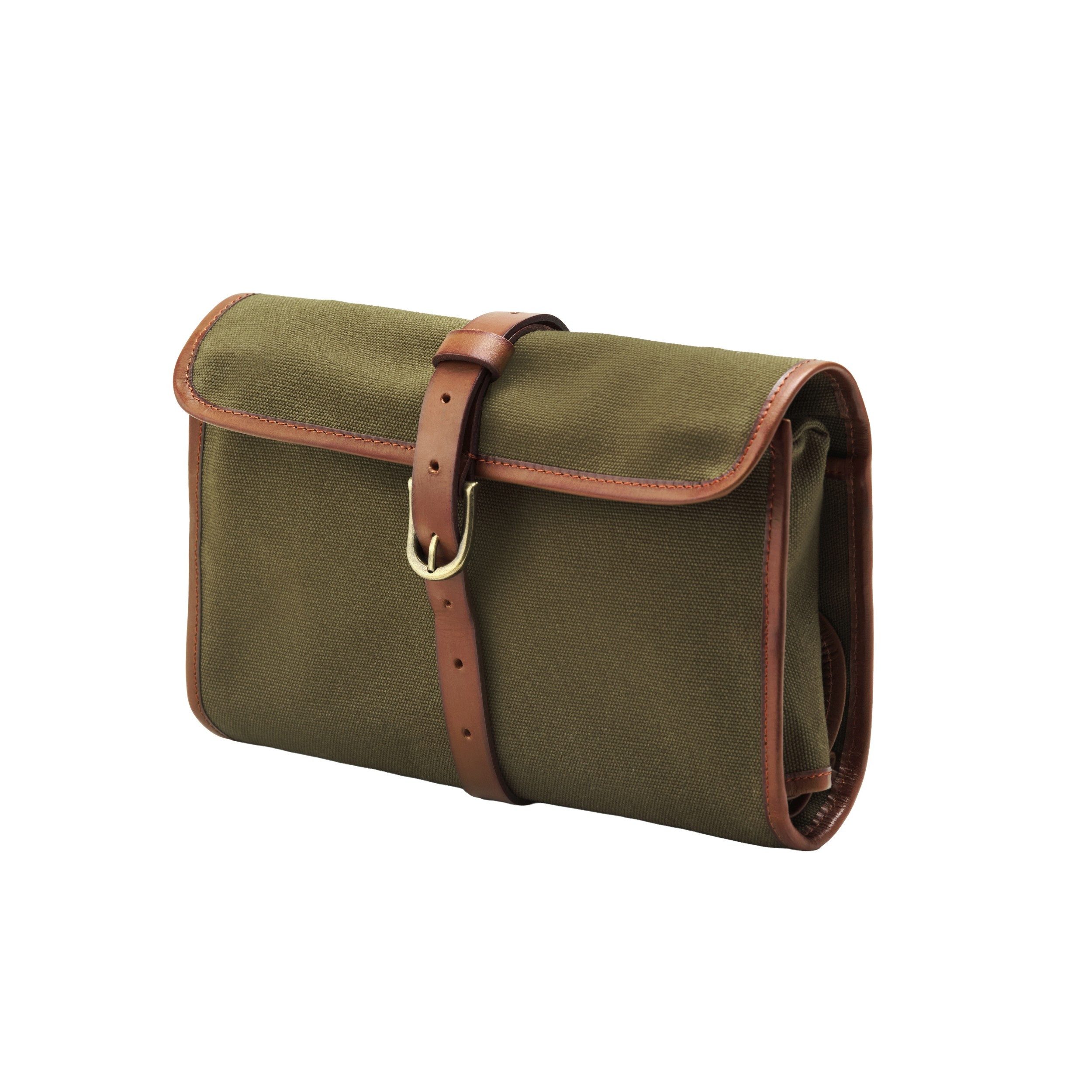 DRAKENSBERG Kulturbeutel zum Aufhängen »Sid« Oliv-Grün, Damen, Herren, rollbare Kulturtasche im Safari-Design, wasserabweisend