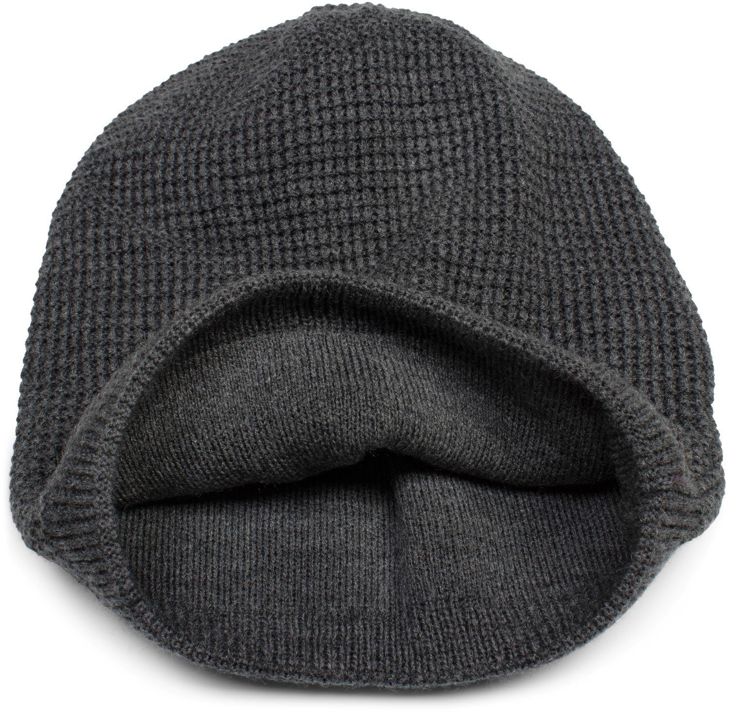 styleBREAKER Strickmütze Strick Beanie Mütze mit Karo Strickmuster (1-St)