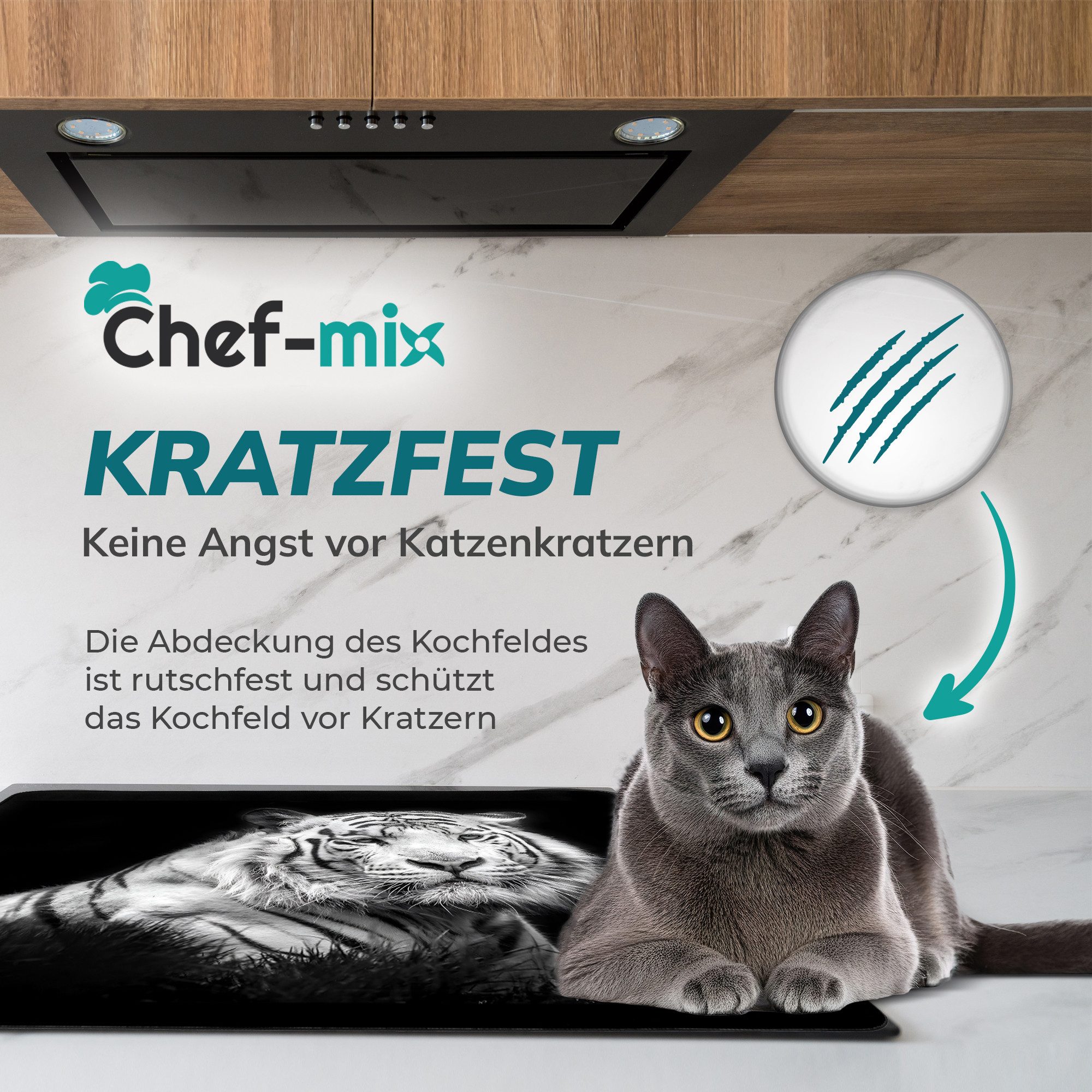 Chef-Mix Herd-Abdeckplatte Matte wasserdicht mit Antirutschbeschichtung, Schutz für Elektroherd, Waschmaschine, Trockner